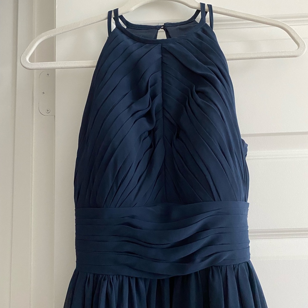 Bill Levkoff Navy Blue Bridesmaids Dress - Size 0